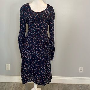 [by TiMo] Naby Blue Floral Dress - Size Medium NWT